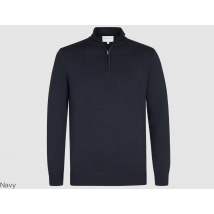 Michaelis - Pullover mit halbem Reißverschluss - Weich und bequem - Navy - Größe L