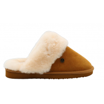 Alpacas Footwear Soft Slippers 66M0107B - Damen - Größe 43 - Kastanie - Rindswildleder & Lammfell