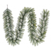 Black Box Trees - Girlande Nigata - Realistische Zweige verschneit - 270 x 20 cm - PE - Grün/Weiß