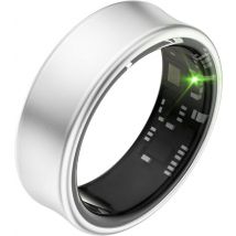 Focus® S2 Smart Ring - Silber - Größe 12 - AI Coach - Herzfrequenz - Menstruationszyklus - Schlafüberwachung - Recovery Score - Smart Ring - Sport Performance - Schrittzähler -IP68 Wasserdicht - O2 Messung - Frauen - Männer - Wearables - Ladeetui - Schutz
