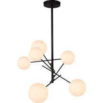 Lucide ALARA - Hängeleuchte - Ø 72 cm - LED - G4 - 6x1,5W 2700K - Schwarz