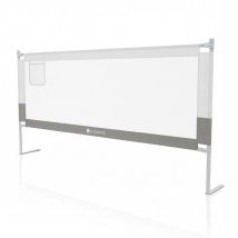 Juskys Bettgitter für Babies - Grau - Höhenverstellbar - 200 x 71-101 cm