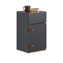 SoBuy FBT146-DG Nachttisch, Bank, Nachttisch, Beistelltisch, Couchtisch mit 1 Schublade und 1 Tür für Wohnzimmer, Schlafzimmer