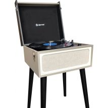 Denver - VPR250 - Plattenspieler - Bluetooth - mit Lautsprecher - FM Radio - Grau/Schwarz