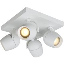 Lucide PRESTON - Deckenstrahler Bad - 4xGU10 - IP44 - Weiß