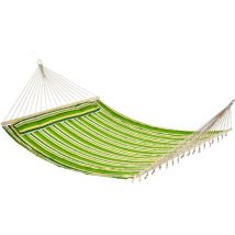 Outsunny Hängematte - Textil - Max.210 kg - Grün/Weiß/Gelb - 248x142 cm