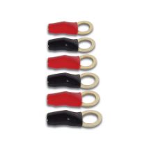 Velleman Kabelschuh-Set für Auto - 6 Stück - Schwarz/Rot - 1 cm