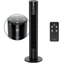 Erikssøn Turmventilator - Silent Comfort Series - Standventilator mit Fernbedienung - Timer - 3 Geschwindigkeitsstufen - 55W - 39 dB - 106cm - Energieeffizient - Ventilator zur Raumkühlung - Schwarz