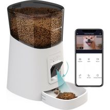 PetHero 3 Feeder White - Einstellbare Kamera - Smartphone-Steuerung - automatischer Futternapf für Katze oder Hund - 6,0 L