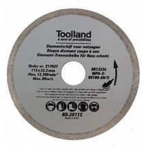 Toolland Diamantscheibe, 180 mm, Nassschnitt, 8600 U/min, 80 m/s, für Granit, Stein, Ziegel, Marmor