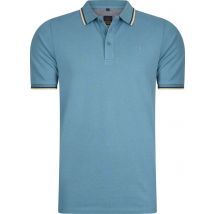 Mario Russo Polohemd Edward - Polohemd Männer - Polohemden Männer - Baumwolle - Mattblau