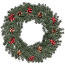 HOMCOM Weihnachtskranz mit Ornamenten 830-372