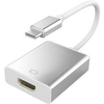 GarpexÂ® USB C zu HDMI Kabel - USB 3.1 Typ C zu HDMI Adapter - 4K Ultra HD - Silber Grau