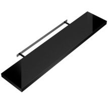 Casaria Wandregal Schwebend Hochglanz Schwarz 110x23x3.8cm