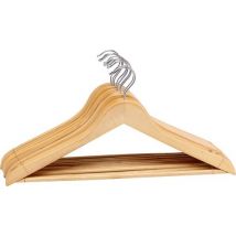 Kleiderbügel - 8 Stück - mit Stange für Hosen - Holz