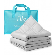 Ella - Gewichtsdecke/ Therapiedecke - 13kg - 200 x 200cm - OEKO-TEX Baumwolle - Hellgrau