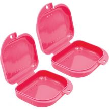 Prothesentablett - 2 Stück - Bracket-Tablett - Rosa - Für - Zahnspange - Prothesen - Prothesentablett - Bracketbox - Tablett - Prothesentablett