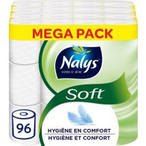 Nalys Soft Weißes Toilettenpapier - 2 Lagen - 96 Rollen