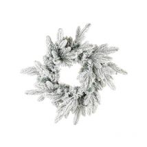 Bizzotto Harvard Boho-Schneekranz D60 cm - Naturtöne mit Schneeeffekt