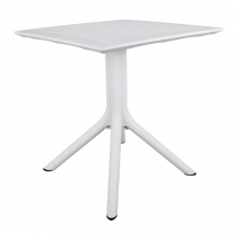 Cosma Outdoor Living Gartentisch Quadratisch 70x70x75 cm Weiß - Kunststoff Wetterfest