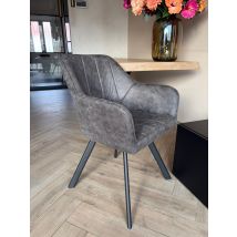 Furniture31 Tenno Drehbarer Esszimmerstuhl - 2er Set - 360° drehbar - Grau