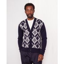 Cardigan Miles - Taille XXL - Couleur Dknavy/Lhgrey/Ecru - Officine Générale