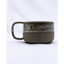 Brown Handmade Ceramic Smoked Grey Stoneware Big Ceramic Mug