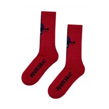 Doomsday Society - Bloody Red - Chaussettes - rouge - Onesize - 100% Coton,Coton