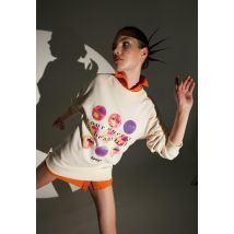 NASA - Solar Energy Sweatdress Cream - Pull - beige - M - 60% coton, 40% polyester,Transpirer