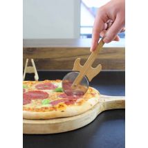 Winkee Rocks - Gitarren - Pizza Cutter - gris - Onesize - Acier inoxydable,Bois,Bois