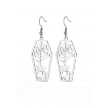Easure - Coffin Spider Silver - Boucles d'oreilles - gris - Onesize - Alliage métallique,Alliage métallique