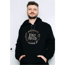 The Lord Of The Rings - Gold Foil Logo - Hoodie - noir - M - 80 % coton, 20 % polyester,Transpirer