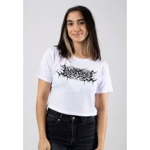 Lorna Shore - Logo Cropped White - Girly - blanc - XL - 100% Coton