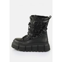 Buffalo - Ava Puffer Hike Vegan Nappa/Nylon Black - Chaussures pour fille - noir - EU 36 - Synthetic/Synthetic/Caoutchouc,Synthétiques