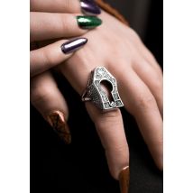 Lively Ghosts - Gravekeeper Silver - Bague - gris - Size 6 - Métal