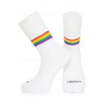 American Socks - Rainbow Pride Ankle High - Chaussettes - blanc - Onesize - 81% coton, 15% polyamide, 4% élasthanne