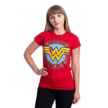 Wonder Woman - Distressed Logo Red - Girly - rouge - S - 100% Coton,Jersey
