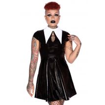 Killstar - Generation Hex Gloss Skater Black - Robe - noir - M - 55 % polyester, 45 % PU,Faux cuir