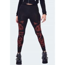 Jawbreaker - 90s Snake Skeleton Black - Leggings - noir - XS - 95% coton, 5% élasthanne,Jersey