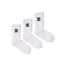 DC - Spp Crew Pack Of 3 Snow White - Chaussettes - blanc - Onesize - 73% Coton 25% Polyester 2% Élasthanne,Coton