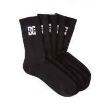 DC - Spp Crew Pack Of 5 Black - Chaussettes - noir - Onesize - 73% Coton 25% Polyester 2% Élasthanne,Coton
