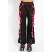 Tripp NYC - Lolita Black/Pink - Pantalons - noir - W27 - 100% Coton,Coton