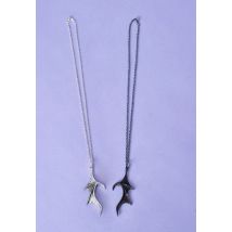 Alchemy England - Darkling Heart Friendship Silver - Collier - gris - Onesize - Étain,Alliage métallique
