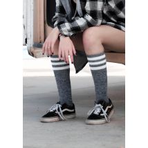 American Socks - White Noise Knee High - Chaussettes - gris - Onesize - 84 % coton, 15 % nylon, 1 % élasthanne