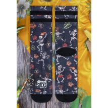 American Socks - Dancing Skeletons Mid High Black - Chaussettes - noir - S/M - 67 % CoolMax (R), 17 % polyamide, 10 % coton, 6 % élasthanne