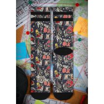 American Socks - Money Sucks Mid High - Chaussettes - noir - S/M - 67 % CoolMax (R), 17 % polyamide, 10 % coton, 6 % élasthanne,Coton