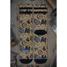 American Socks - Cafe Racer Mid High Yellow - Chaussettes - jaune - S/M - 67 % CoolMax (R), 17 % polyamide, 10 % coton, 6 % élasthanne