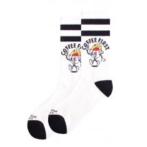 American Socks - Coffee First Mid High White - Chaussettes - blanc - Onesize - 67% Coton, 21% Polyamide, 6% Polyester, 6% Elastane,Coton