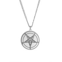 Easure - Baphomet - Collier - gris - Onesize - Acier inoxydable,Métal