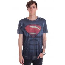 Batman v Superman - Superman Costume Allover - T-Shirt - noir - XL - 100% Polyester,Jersey